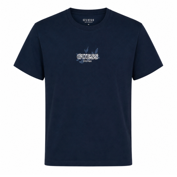 Guess T-shirts Bleu marine - T-shirt avec logo brod - M - Ref 32 €